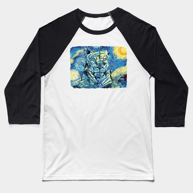 The panther Van Gogh STyle Baseball T-Shirt by todos